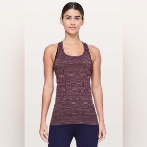 Lululemon purple swiftly razorback tank size 8